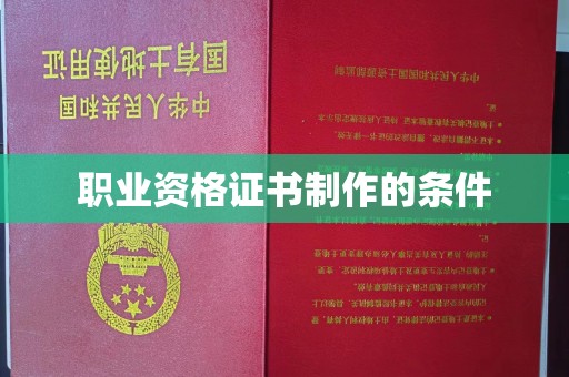 津南职业资格证书制作的条件